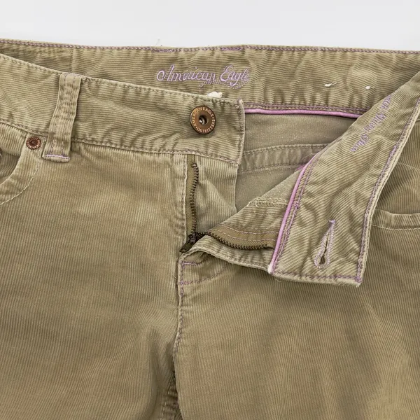 Y2K American Eagle Corduroy Pants Women 8‎ Low Rise Stretch Flare Indie Boho - Image 7