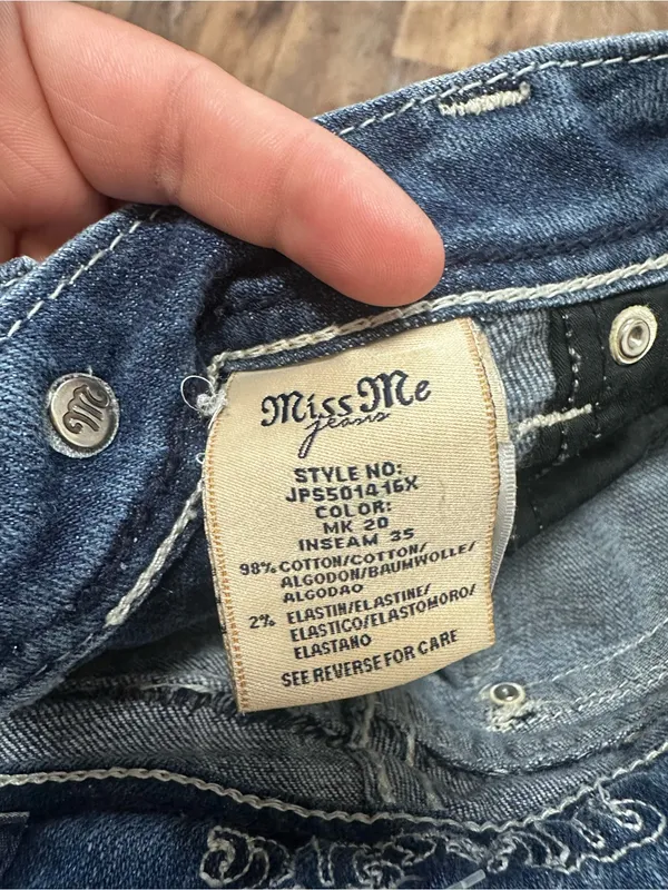 Miss Me Blue Flare Boot Jeans with Embroidered Back Pockets - Image 5