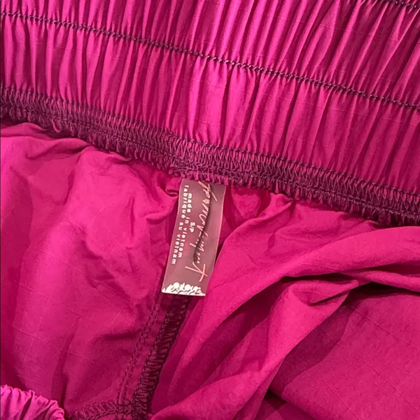 NEW Free People Bright Hot Pink Athletic Running Shorts Elastic Waist Flowy Gym - Image 6