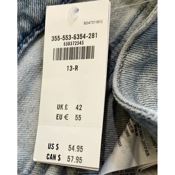 Hollister Womens 13R Curvy Low-Rise Dad Jean Light Blue Distressed‎ Stretch NEW - Image 7
