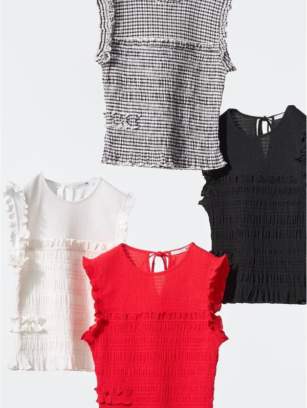 Uniqlo Cecilie Bahnsen Shirring Top | Sleeveless NWT Black Small - Image 5