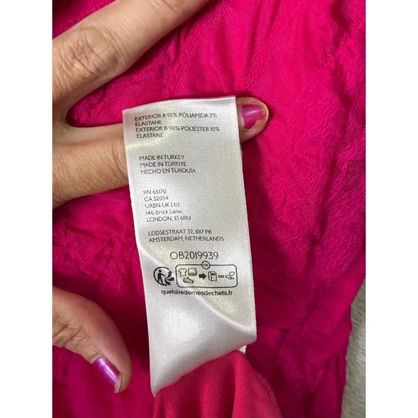Anthropologie Strapless Knit Midi Dress Wedding Guest Coquette‎ Pink Large - Image 9