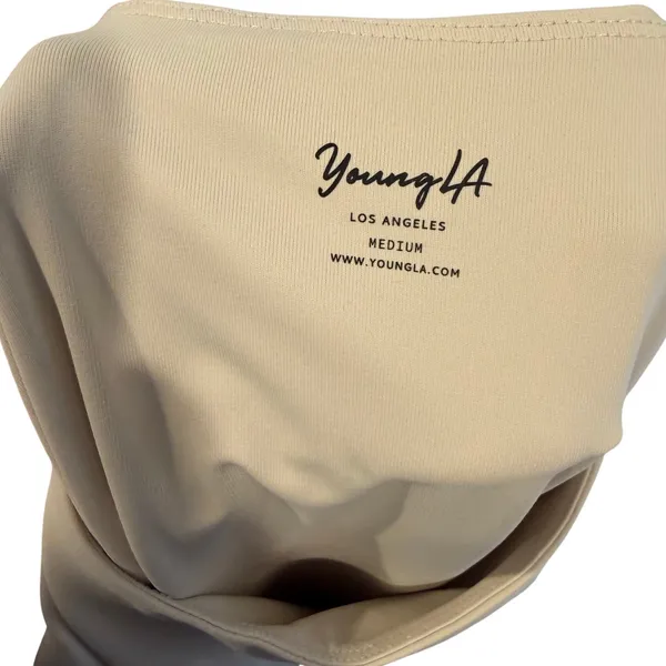 YoungLA Beige Fitted Cropped Tank Top Medium - Image 7