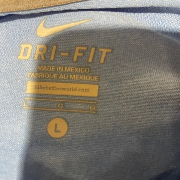 NIKE Dri-Fit COLUMBIA UNIVERSITY Soccer Blue Jersey Tee Size Large - Image 7