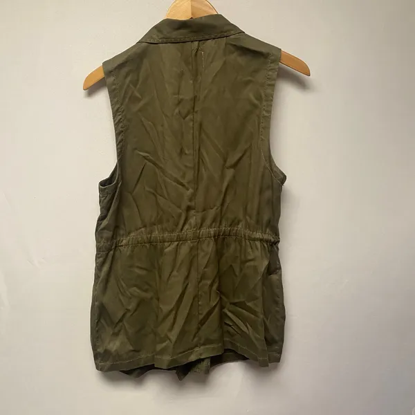 NWT American Eagle Outfitters Olive Green Utility Vest Jacket Moto‎ Style Medium - Image 5
