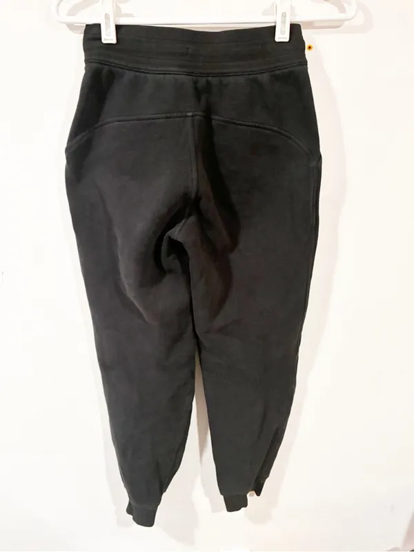 Lululemon Scuba Jogger Sweatpants Black Womens Size 0 Fleece Drawstring - Image 4