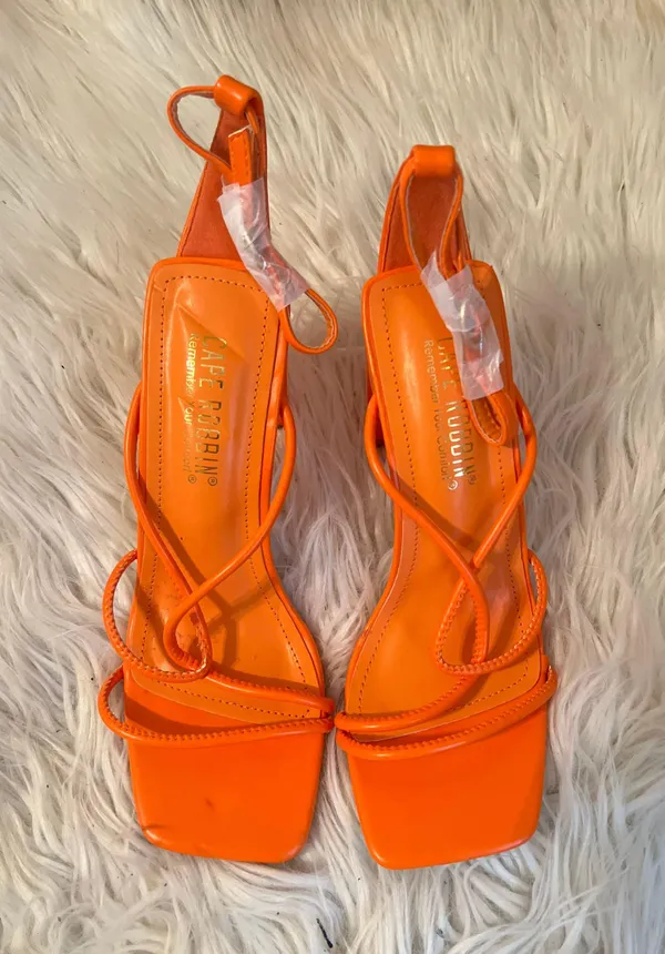 Forever 21 Orange Block Heels - Image 2