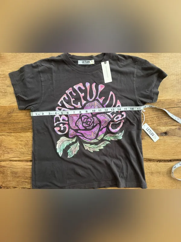 NWT Anthropologie Letluv Grateful Dead Graphic Tee ~ SOLD OUT ~ XXS - Image 7