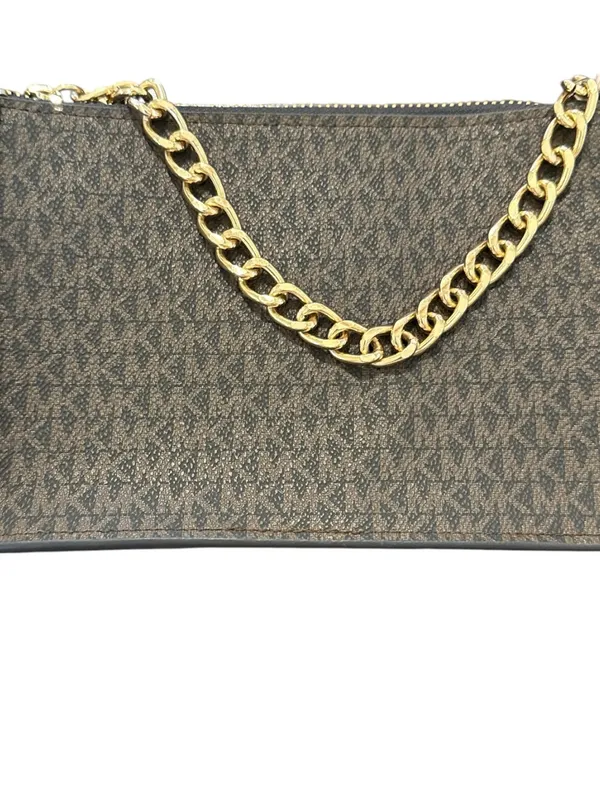 Michael Kors Brown Logo Chain Strap Belt Bag - Image 3