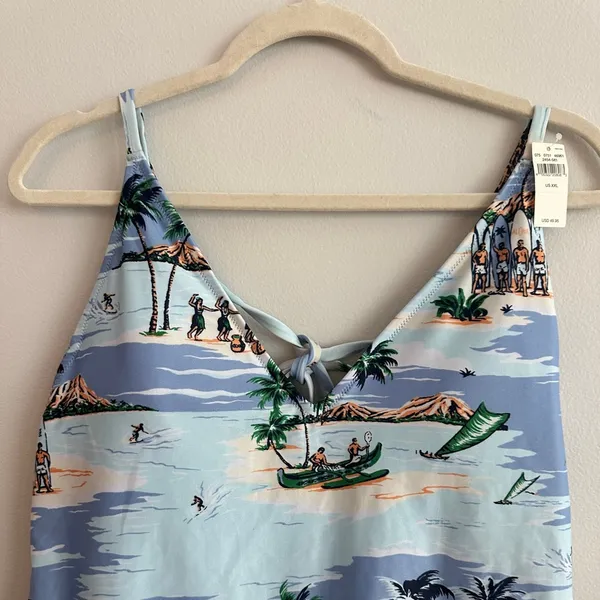 Aerie V One Piece Swimsuit Sunfade Teal NWT - Image 6
