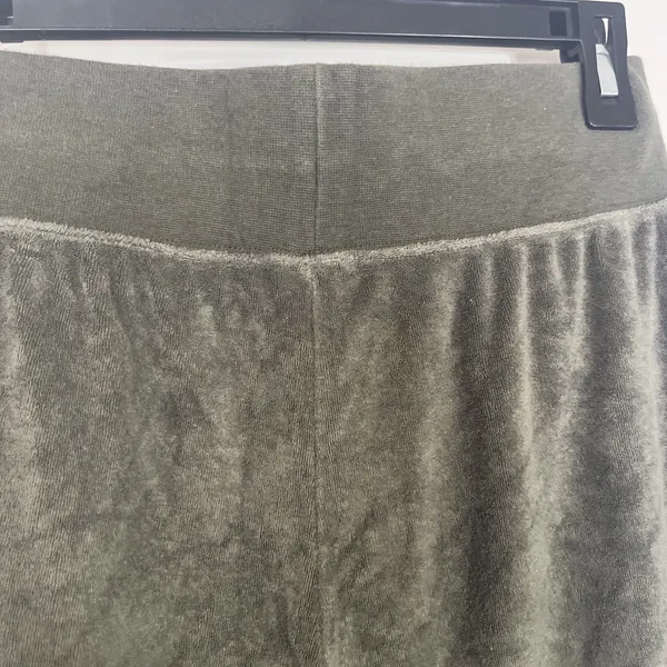 Nike Sweats Size S Terrycloth Wide Leg High Rise Olive Green - Image 7
