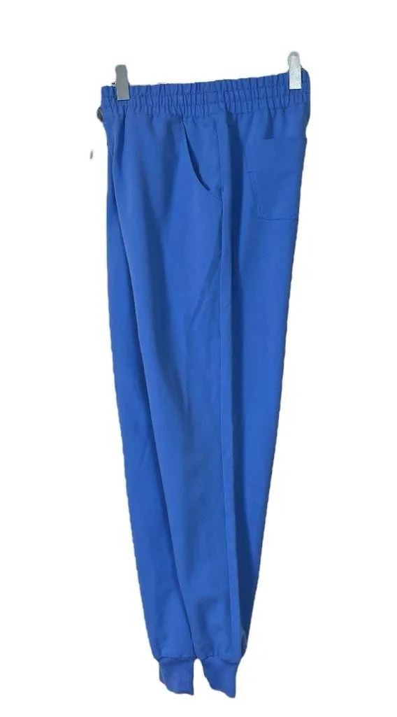 FIGS Jogger Pants Pull On Scrubs Zip Cargo Pocket Blue Women’s Size Medium - Image 3