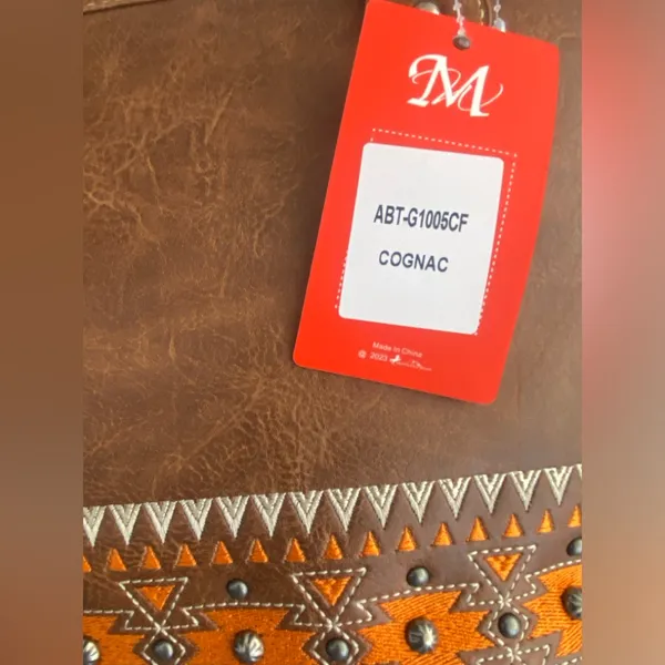 Tribal‎ Ethnic Western Style Shoulder Bag, Cognac Color, Simple & Beautiful - Image 14
