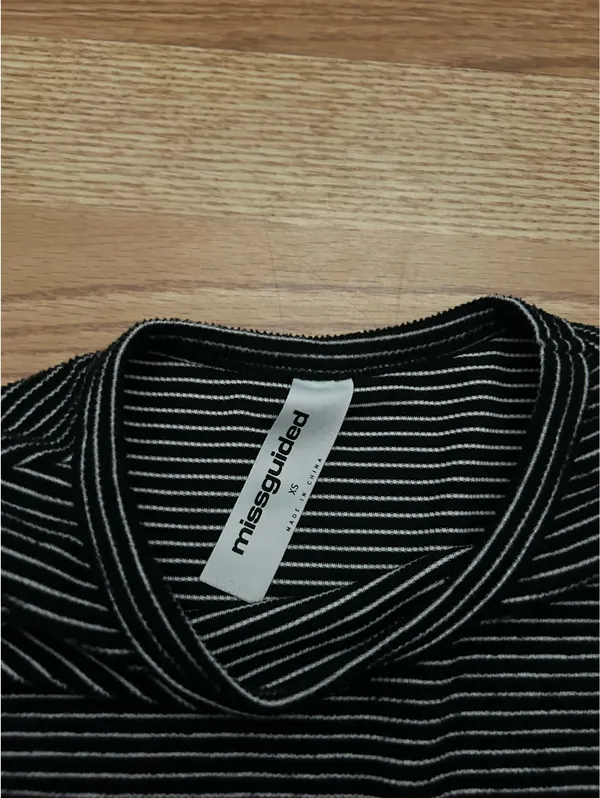 Shein Striped Crop Long Sleeve - Image 2