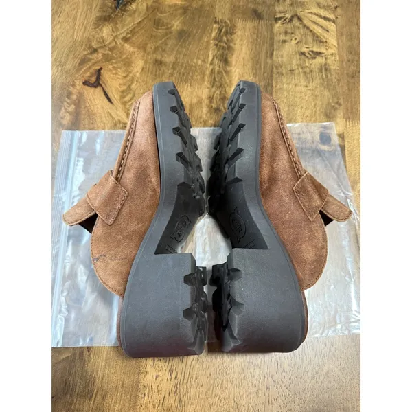 EUC Womens BORN‎ Gala platform loafer mule brown leather shoes size 9M Y2K - Image 6