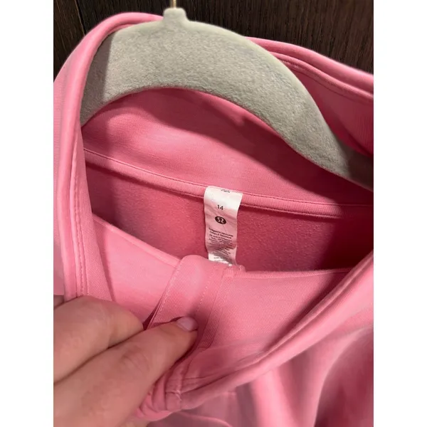 lululemon Brushed Softstreme Half Zip in a pink shade 14 - Image 3