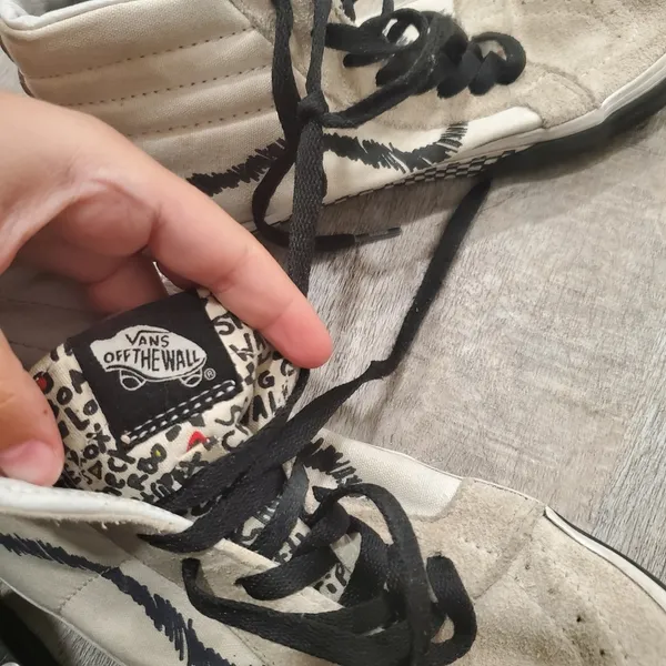 Vans SK8 Hi Reissue DIY Black/True White Unisex Skate Shoes Size 5 (M) 6½ (W) - Image 9