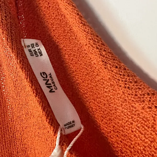 NWOT Mango orange midi dress - Image 8