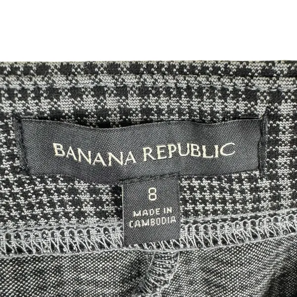 Banana Republic Black White Houndstooth Cropped High Rise Dress Pants Trousers 8 - Image 5