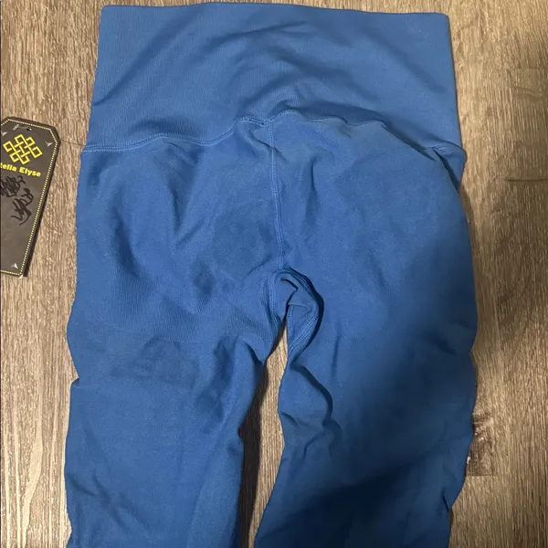 Stella Elyse blue ribbed compression leggings Size S/M Size M - Image 6