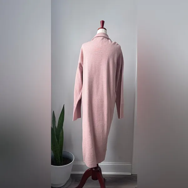 J. Crew Women's Blush Pink Cardigan Blazer Size Medium Merino Wool Blend Jacket - Image 3