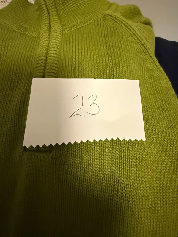 Bill Blass quarter zip sweater green xl - Image 5