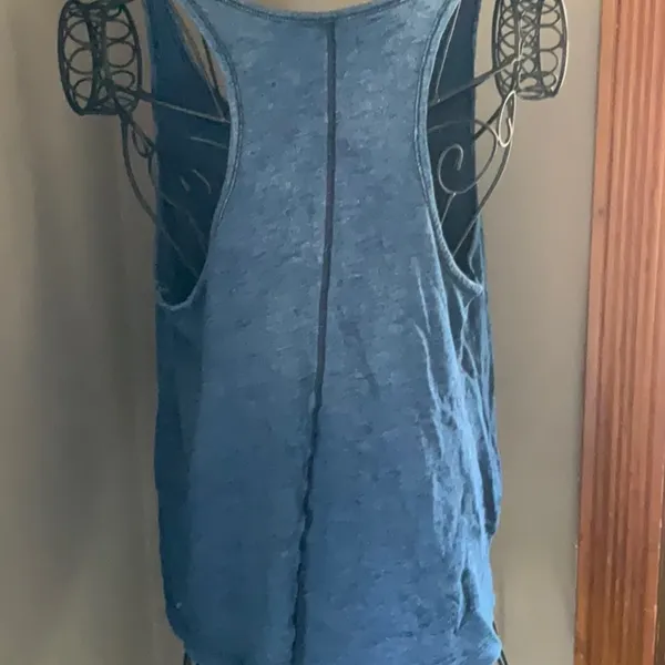 Abercrombie & Fitch Blue Sleeveless Racerback Top Sz. S - Image 5
