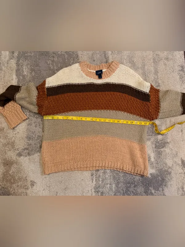 Daytrip Striped Crewneck Sweater in Cream, Tan & Brown - Image 5