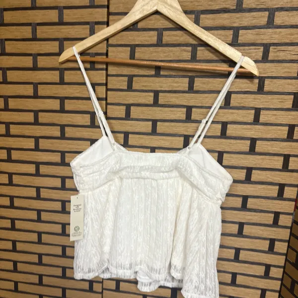 No Boundaries Ivory‎ Lace Cami Size Medium - Image 2