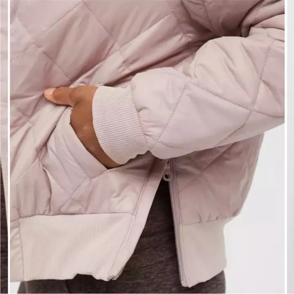 OFFLINE By Aerie Diamond Quilted Sherpa Lined Puffer Bomber Jacket XL - Image 4