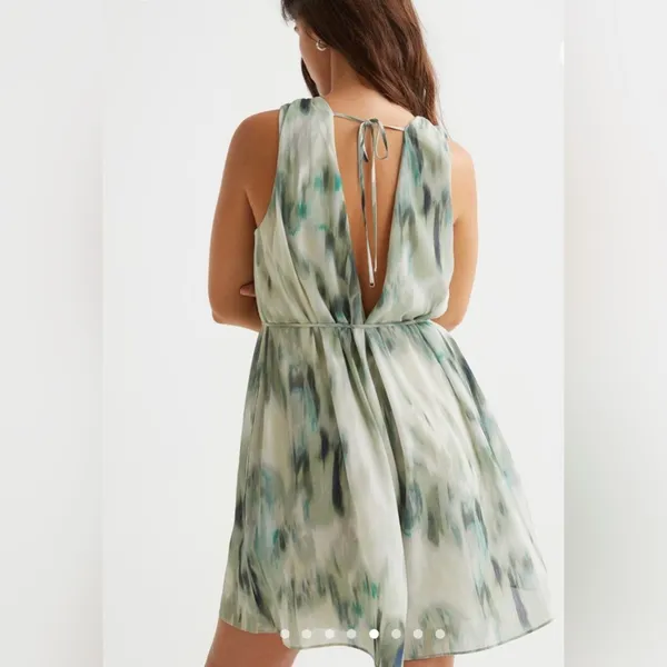 H&M Chiffon Patterned Dress Romper - Image 4