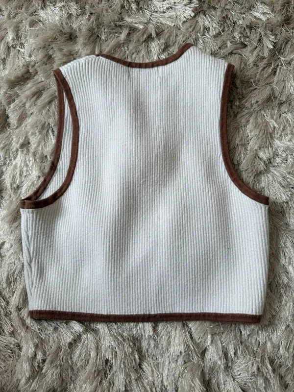 Beyond the Sea White Crop top Size M - Image 3