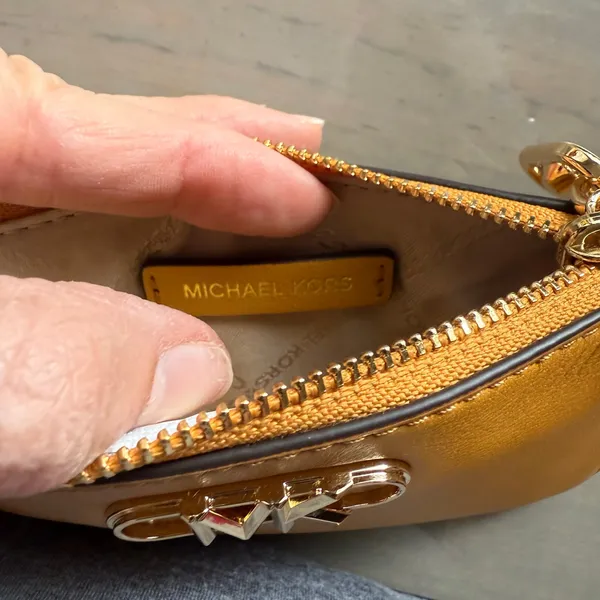 Michael Kors Parker Marigold Leather Zip Card Case Wristlet Wallet NWT - Image 5