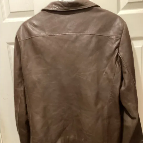 Brown Leather Jacket by Tribeca large - Image 4