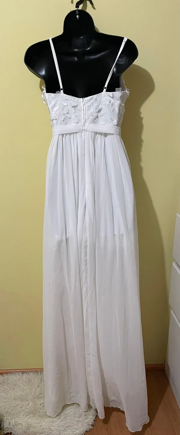 Embroidery chiffon Wedding Dress White - Image 7