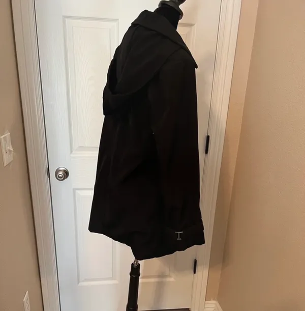 Jones New York Black fall over coat with hood - Image 6
