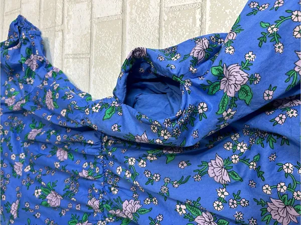JCrew Factory Blue Floral Tie-Back Floral Dress Size 2 vacation resort wear - Image 11