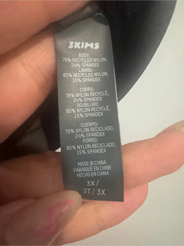 SKIMS Charcoal Grey Cropped Tee Swim Top 3X - Image 3