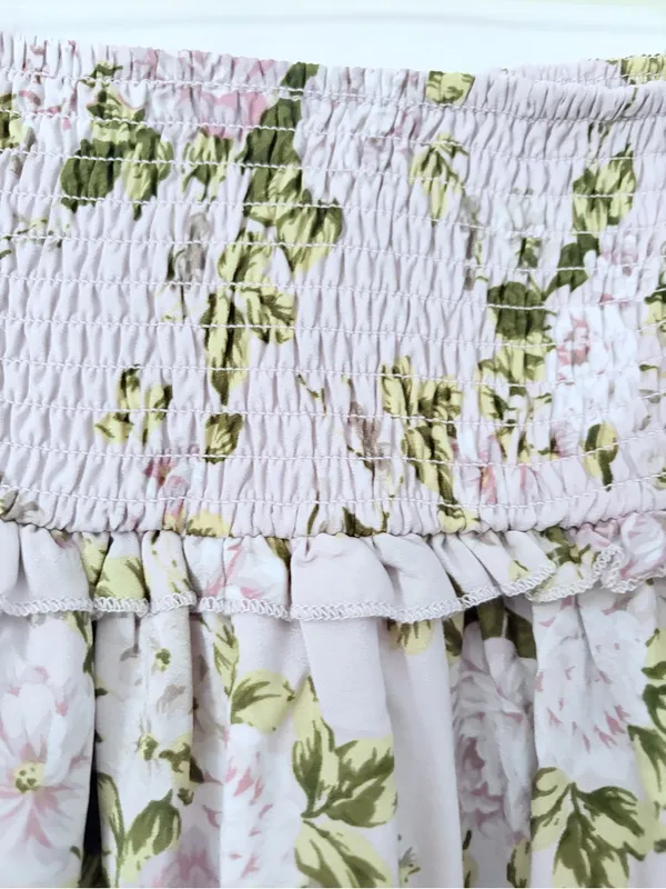 Wild Fable Floral Tiered Maxi Skirt Smocked Waist Boho Size Medium NWT - Image 2