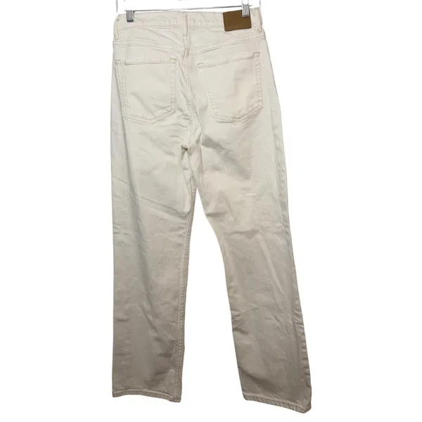 Aeropostale High Rise Baggy White Cream Jeans Sz 4R Casual Minimalist Old‎ Money - Image 5