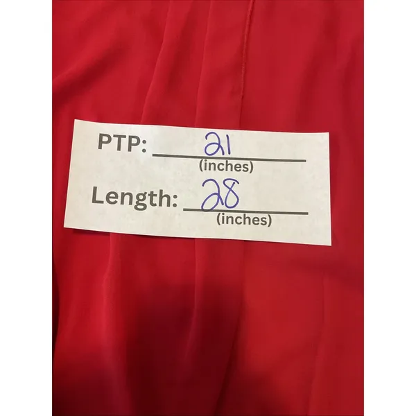 Iwollence XL Red Sleeveless Blouse Layered Chiffon Career Party Top - Image 8