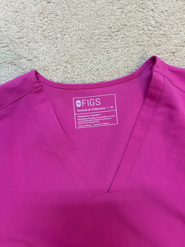 FIGS Pink Scrub Top - Image 2