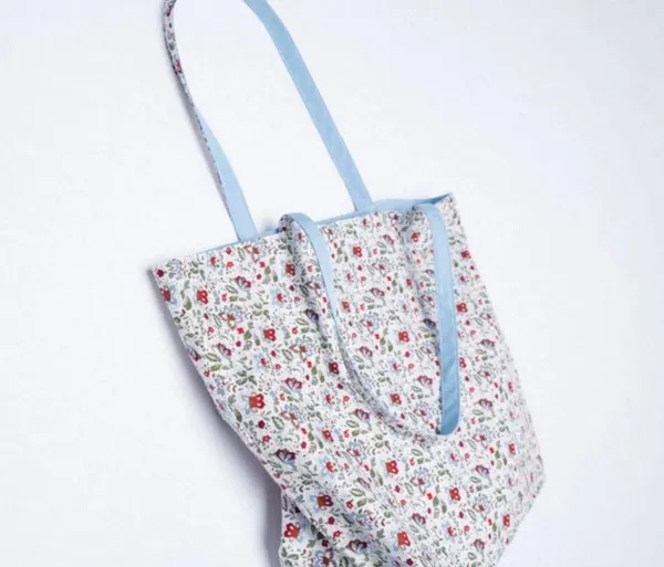 ZARA Reversible Floral Print Tote Bag - Image 7