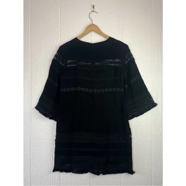ELLIATT "Memory" Black Embroidered Fringe Dress‎ Size S - Image 9