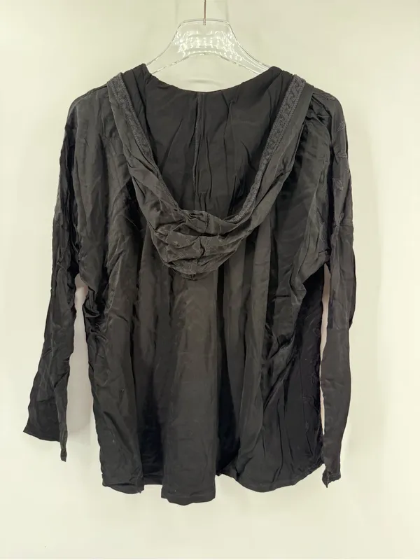 Johnny was black embroidered hoodie‎ size medium - Image 2