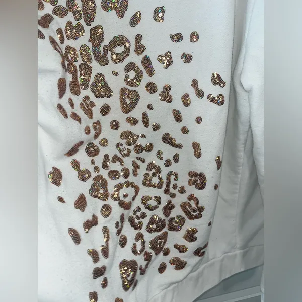 Vintage Y2K Juicy Couture Rose Gold Sequined Cheetah Print Rare Jacket Size XL - Image 13