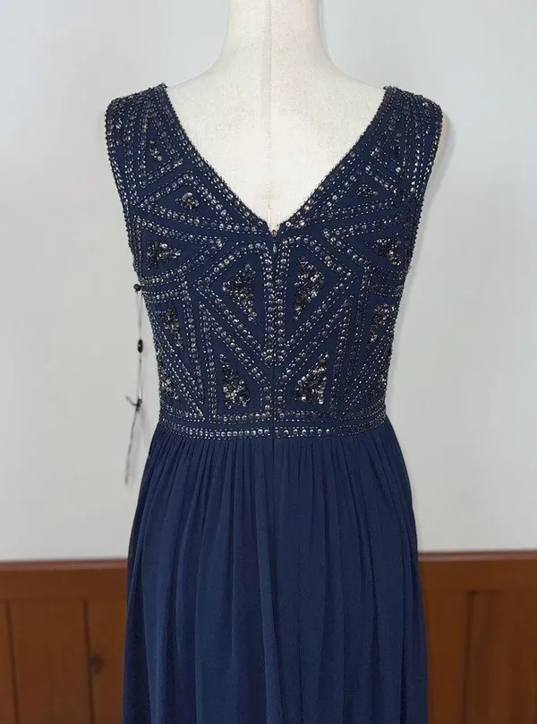 Stunning New Adrianna Papell Beaded Bodice Chiffon Mother of the Bride Gown! - Image 6