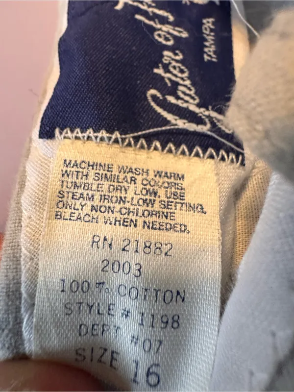 Vintage Gator of Florida Pants Women’s 16 Beige High Rise Cotton Cuffed - Image 3