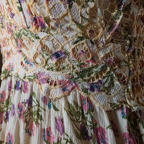 Free People One Adella Pink Floral Asymmetrical Strappy Sleeveless Dress - Image 4