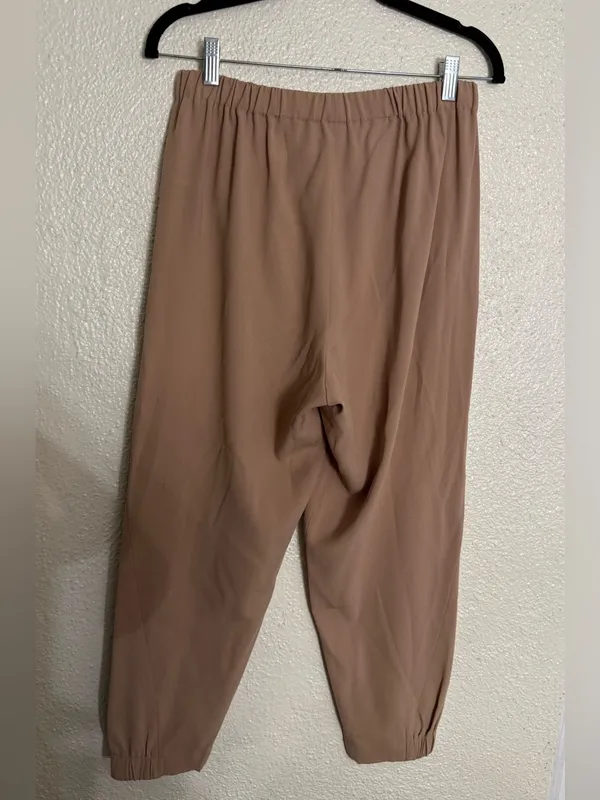 Aritzia Babaton Dexter Pull On Ankle Length Tuxedo Pant Size Medium In Camel - Image 4